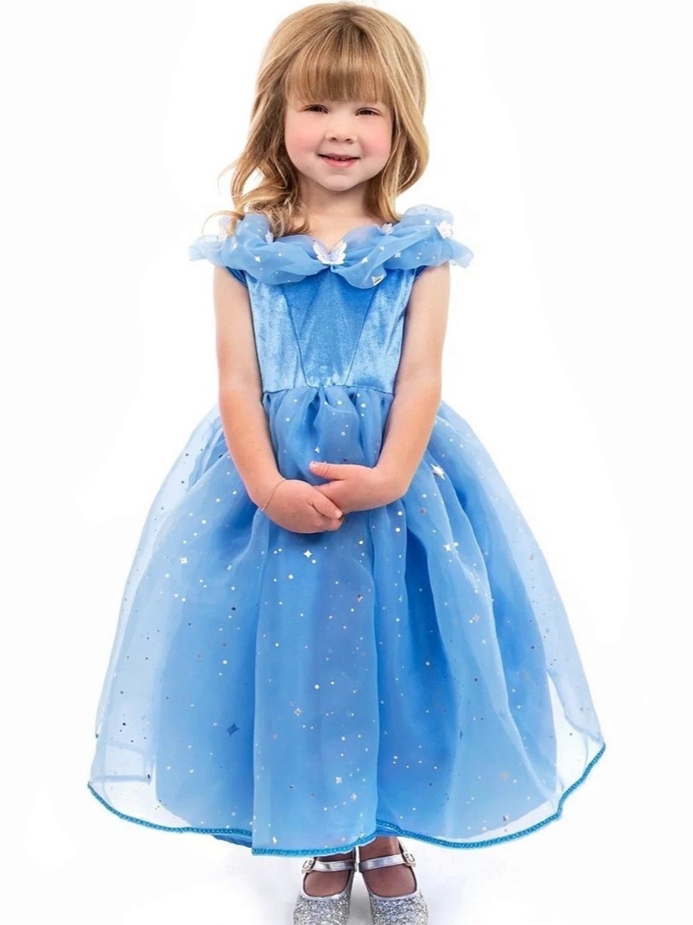BRAND NEW WITH TAGS Little Adventures Deluxe Cinderella Butterfly Dress Blue